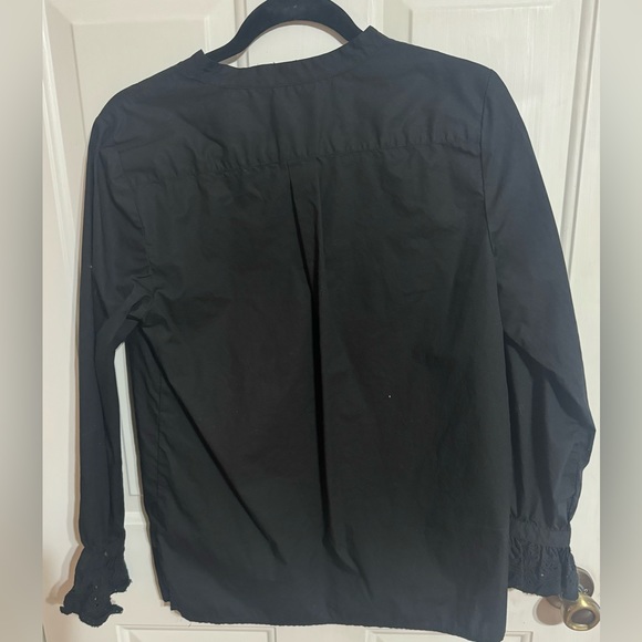 J Crew Eyelet Embroidery Long Sleeve Blouse - Picture 2 of 8